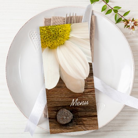 ホワイトデイジーとバーンウッドカントリーウェディングメニュー メニュー