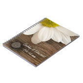 ホワイトデイジーとバーンウッドカントリーウェディング ノートブック (左側)