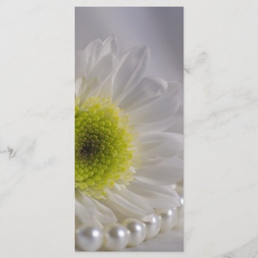 ホワイトデイジーとパール結婚式 プログラム (正面)