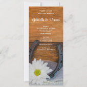 ホワイトデイジーとホースシューウェスタン結婚ズ 招待状 (正面)