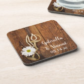 ホワイトデイジーとホースビットカントリー西結婚の コースター (左側)