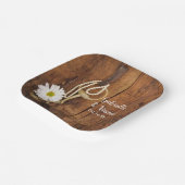 ホワイトデイジーとホースビットカントリー西結婚の ペーパープレート (傾斜あり)