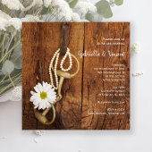 ホワイトデイジーとホースビットカントリー西結婚の 招待状