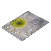 ホワイトデイジーと結婚真珠 ノートブック (左側)