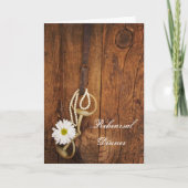 ホワイトデイジーと馬ビットウェスタンリハーサルディナー 招待状 (正面)