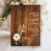 ホワイトデイジーと馬ビットウェスタンリハーサルディナー 招待状