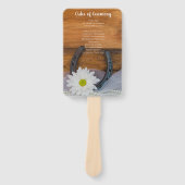 ホワイトデイジーと馬蹄地方ウェスタン結婚ズ ハンドファン (正面)