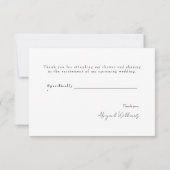 ホワイトデイジーのウェディングシャワーお礼 サンキューカード (裏面)