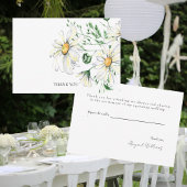 ホワイトデイジーのウェディングシャワーお礼 サンキューカード