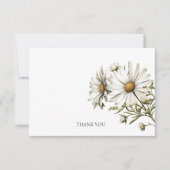 ホワイトデイジーのウェディングシャワーお礼 サンキューカード (正面)