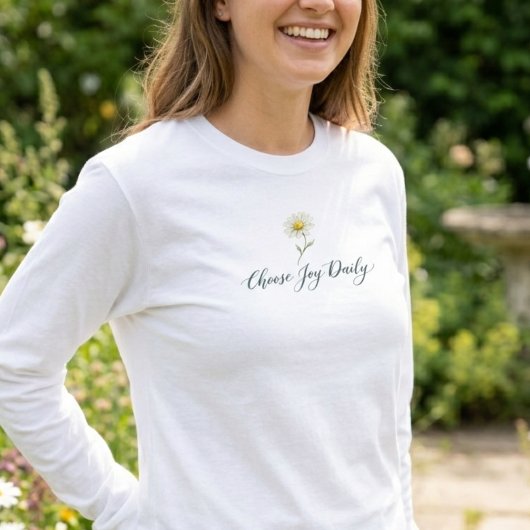 ホワイトデイジーの美しいデザイン Tシャツ