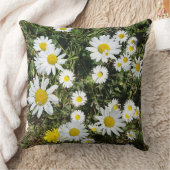 ホワイトデイジーイングラス装飾用クッション クッション (ブランケット)