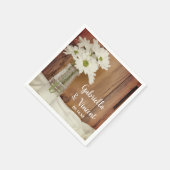 ホワイトデイジーインミルクボトルバ結婚ンズ スタンダードカクテルナプキン (角)