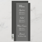 ホワイトデイジーウェディングレセプションディナーメニューテンプレート 招待状 (正面/裏面)