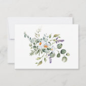 ホワイトデイジーウェディングRSVPカード 招待状 (裏面)