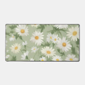 ホワイトデイジーオングリーン デスクマット (正面)