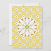 ホワイトデイジーオンゴールデンイエローサマーピクニック 招待状 (裏面)