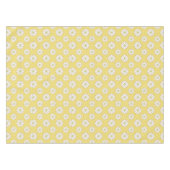 ホワイトデイジーオンゴールデンイエロー テーブルクロス (正面(横))