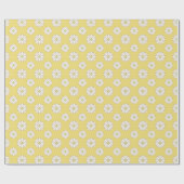 ホワイトデイジーオンゴールデンイエロー ラッピングペーパー (フラット)