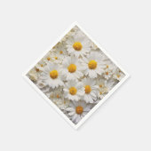 ホワイトデイジーオン動揺して紙 スタンダードカクテルナプキン (角)