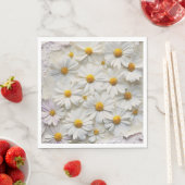 ホワイトデイジーオン動揺して紙 スタンダードランチョンナプキン (インサイチュ)