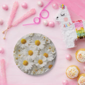 ホワイトデイジーオン動揺して紙 ペーパープレート (パーティー)