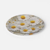 ホワイトデイジーオン動揺して紙 ペーパープレート (アングル)