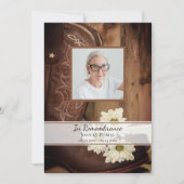 ホワイトデイジーカウボーイブーツウェスタンデス記念日 招待状 (正面)