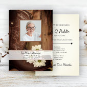 ホワイトデイジーカウボーイブーツウェスタンデス記念日 招待状