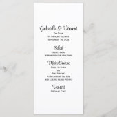 ホワイトデイジーカウボーイブーツウェスタン結婚ズのメニュー メニュー (裏面)