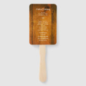 ホワイトデイジーカウボーイブーツウェスタン結婚式 プログラム ハンドファン (裏面)