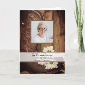 ホワイトデイジーカウボーイブーツウェスタン葬儀サービス プログラム (正面)