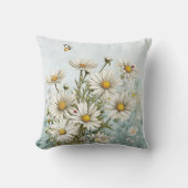 ホワイトデイジーガーデンとラディバグズ植物園 クッション (正面)
