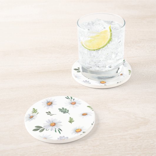 ホワイトデイジーコースター、デイジーキッチンコースター コースター (側面)