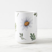 ホワイトデイジーコーヒーカップ、ホワイトデイジー コーヒーマグカップ (中央)