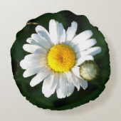 ホワイトデイジースロークッション ラウンドクッション (裏面)