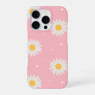 ホワイトデイジードットピンク iPhone 16 PROケース