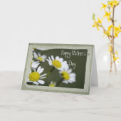 ホワイトデイジーハッピーマザーズデー カード (黄色い花)