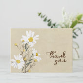 ホワイトデイジーフラットサンキューカード サンキューカード (スタンド正面)