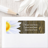 ホワイトデイジーフラワーカントリー素朴な住所 シール (インサイチュ)