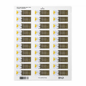 ホワイトデイジーフラワーカントリー素朴な住所 シール (フルシート)