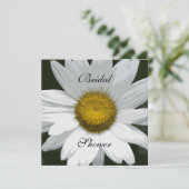 ホワイトデイジーフラワーガーデンパーティーブライダルシャワー 招待状 (スタンド正面)