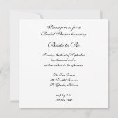 ホワイトデイジーフラワーガーデンパーティーブライダルシャワー 招待状 (裏面)