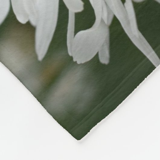 ホワイトデイジーフラワーフレーム自分の写真を追加 フリースブランケット (角)