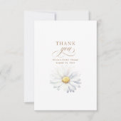 ホワイトデイジーフラワーブライダルシャワーありがとう サンキューカード (正面)