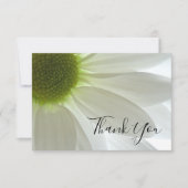 ホワイトデイジーフラワー花びらサンキュー サンキューカード (正面)