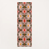 ホワイトデイジーフラワー花びら抽象芸術 ヨガマット (正面)