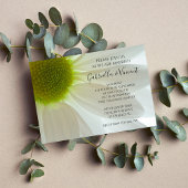 ホワイトデイジーフラワー花びら結婚ズ 招待状