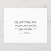 ホワイトデイジーフローラ結婚予算のサンキューカード (裏面)