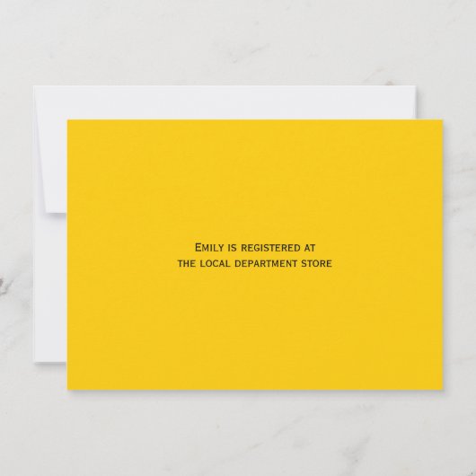 ホワイトデイジーフ結婚ラワーズブライダルシャワー 招待状 (裏面)